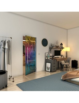 Pendeltür - Fineprint Model 020 Verlauf auf Grauglas