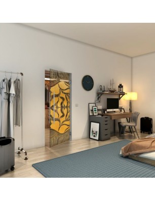 Pendeltür - Fineprint Model 031 Gold auf Grauglas