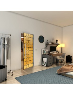Pendeltür - Fineprint Model 033 Gold auf Grauglas