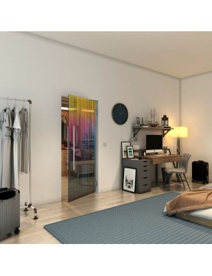 Pendeltür - Fineprint Model 052 Verlauf auf Grauglas