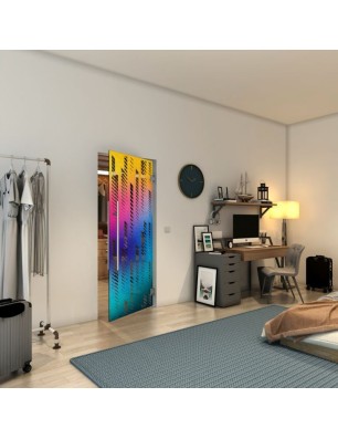 Pendeltür - Fineprint Model 067 Verlauf auf Grauglas