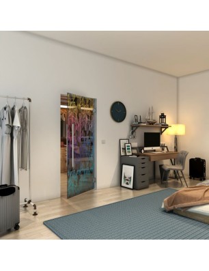 Pendeltür - Fineprint Model 077 Verlauf auf Grauglas