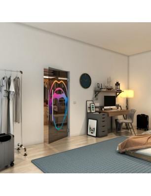 Pendeltür - Fineprint Model 111 Verlauf auf Grauglas