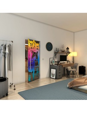 Pendeltür - Fineprint Model 115 Verlauf auf Grauglas