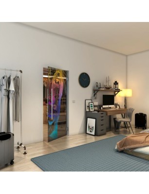 Pendeltür - Fineprint Model 123 Verlauf auf Grauglas