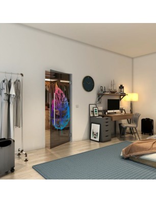 Pendeltür - Fineprint Model 130 Verlauf auf Grauglas