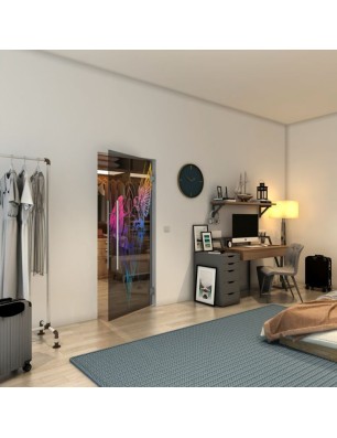 Pendeltür - Fineprint Model 131 Verlauf auf Grauglas