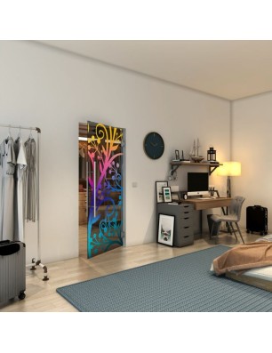 Pendeltür - Fineprint Model 146 Verlauf auf Grauglas