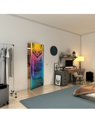 Pendeltür - Fineprint Model 156 Verlauf auf Grauglas