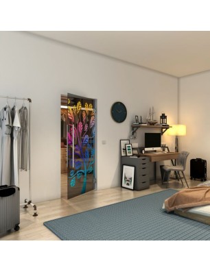 Pendeltür - Fineprint Model 159 Verlauf auf Grauglas