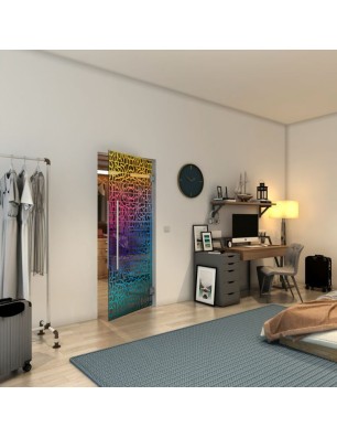 Pendeltür - Fineprint Model 161 Verlauf auf Grauglas