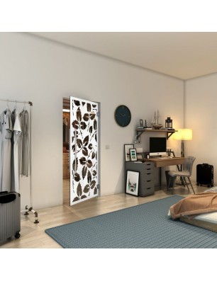 Pendeltür - Fineprint Model 175 Weiss auf Grauglas