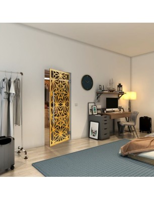 Pendeltür - Fineprint Model 178 Gold auf Grauglas