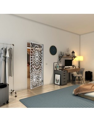 Pendeltür - Fineprint Model 188 Weiss auf Grauglas