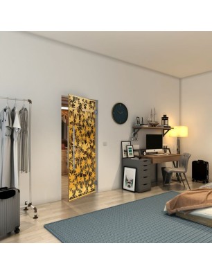 Pendeltür - Fineprint Model 192 Gold auf Grauglas