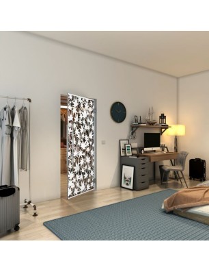 Pendeltür - Fineprint Model 192 Weiss auf Grauglas