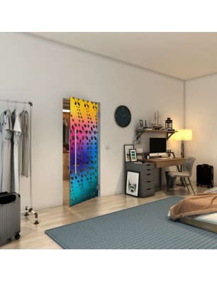 Pendeltür - Fineprint Model 203 Verlauf auf Grauglas