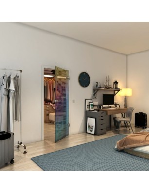 Ganzglastür - Fineprint Model 002 Verlauf auf Grauglas