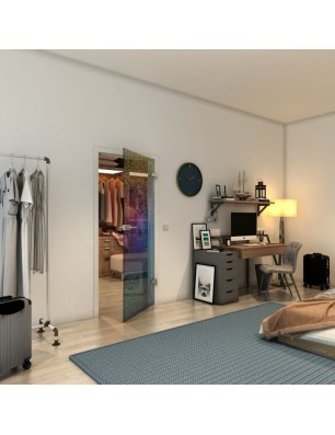 Ganzglastür - Fineprint Model 006 Verlauf auf Grauglas