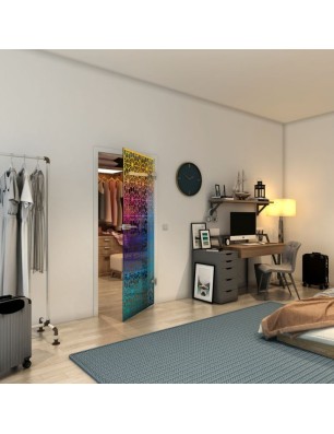 Ganzglastür - Fineprint Model 143 Verlauf auf Grauglas