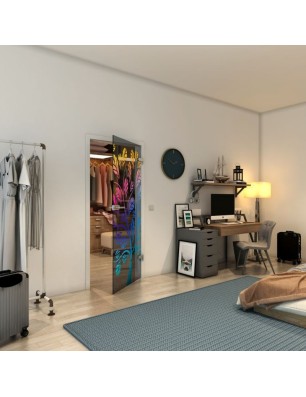 Ganzglastür - Fineprint Model 159 Verlauf auf Grauglas