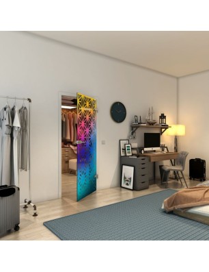 Ganzglastür - Fineprint Model 187 Verlauf auf Grauglas