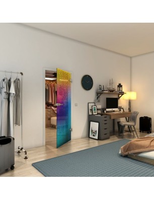 Ganzglastür - Fineprint Model 193 Verlauf auf Grauglas