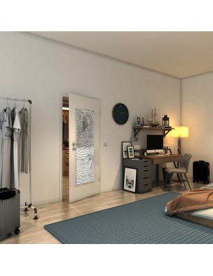 Lichtausschnitt - Fineprint Model 015 Weiss auf Grauglas