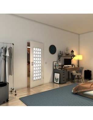 Lichtausschnitt - Fineprint Model 033 Weiss auf Grauglas