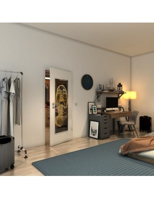 Lichtausschnitt - Fineprint Model 103 Gold auf Grauglas