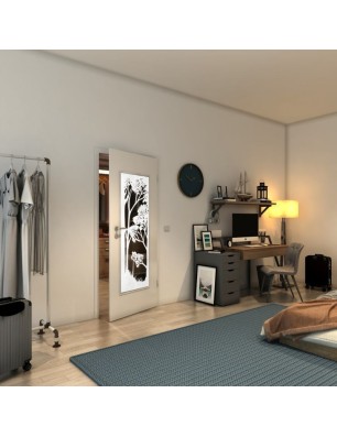 Lichtausschnitt - Fineprint Model 110 Weiss auf Grauglas