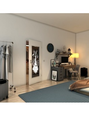 Lichtausschnitt - Fineprint Model 114 Weiss auf Grauglas