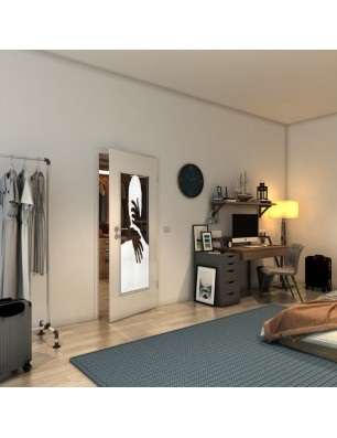 Lichtausschnitt - Fineprint Model 124 Weiss auf Grauglas