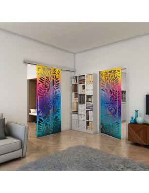 Pendeltür - Fineprint Model 177 Verlauf auf Grauglas