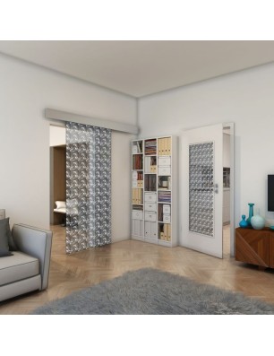 Lichtausschnitt - Fineprint Model 003 Weiss auf Grauglas