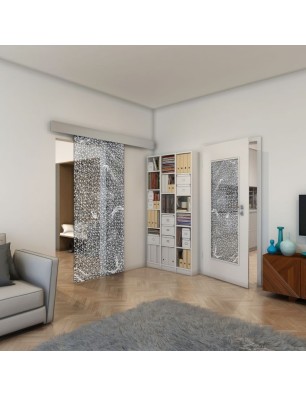 Lichtausschnitt - Fineprint Model 008 Weiss auf Grauglas