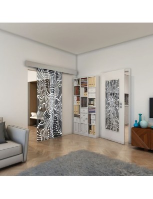 Lichtausschnitt - Fineprint Model 012 Weiss auf Grauglas