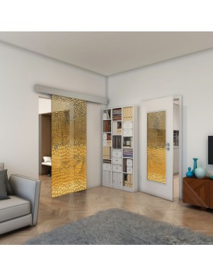 Lichtausschnitt - Fineprint Model 015 Gold auf Grauglas