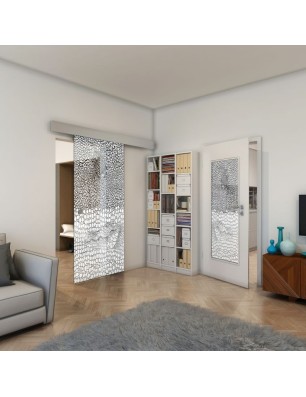 Lichtausschnitt - Fineprint Model 015 Weiss auf Grauglas