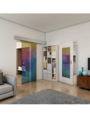 Lichtausschnitt - Fineprint Model 018 Verlauf auf Grauglas