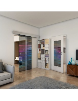 Lichtausschnitt - Fineprint Model 019 Verlauf auf Grauglas