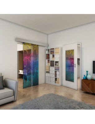 Lichtausschnitt - Fineprint Model 020 Verlauf auf Grauglas