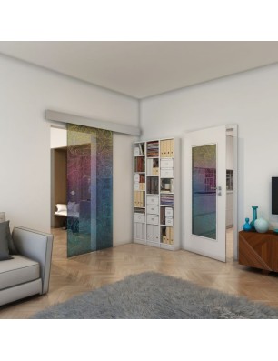 Lichtausschnitt - Fineprint Model 021 Verlauf auf Grauglas