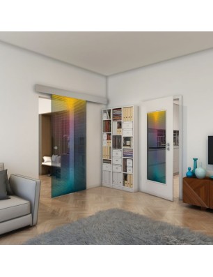 Lichtausschnitt - Fineprint Model 024 Verlauf auf Grauglas