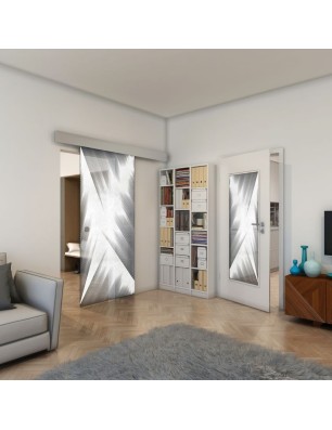 Lichtausschnitt - Fineprint Model 026 Weiss auf Grauglas