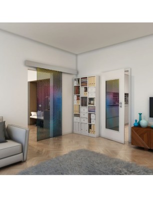 Lichtausschnitt - Fineprint Model 027 Verlauf auf Grauglas