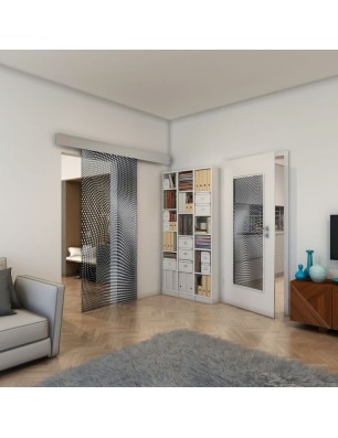 Lichtausschnitt - Fineprint Model 027 Weiss auf Grauglas