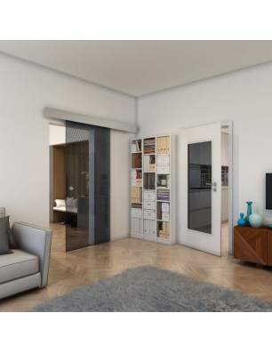 Lichtausschnitt - Fineprint Model 028 Schwarz auf Grauglas