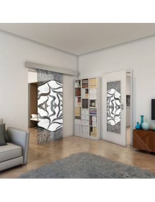 Lichtausschnitt - Fineprint Model 031 Weiss auf Grauglas