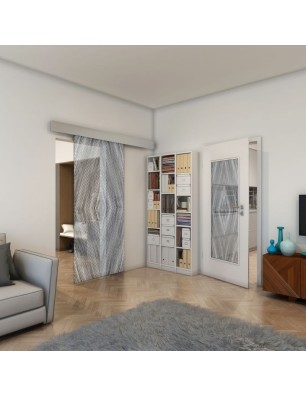 Lichtausschnitt - Fineprint Model 034 Weiss auf Grauglas